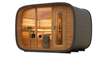 Buiten sauna - Round cube sauna - Double