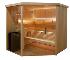 Variant sauna - View corner - 206 x 203 cm