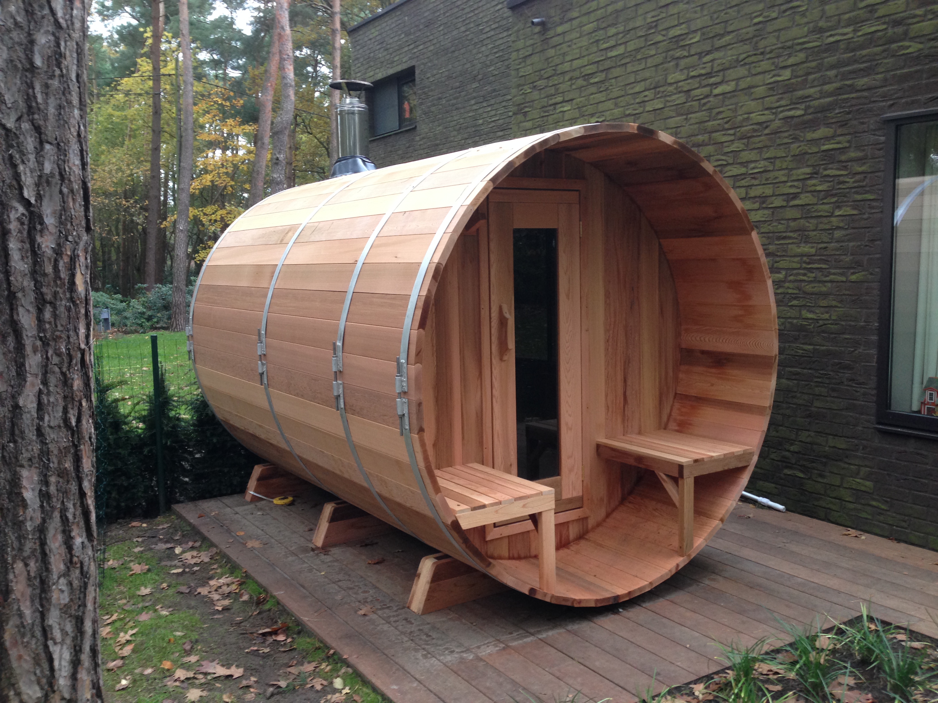 barrel sauna harvia wellness