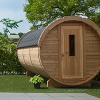 Barrelsauna thermowood L350 D197 - zonder terras - met omkleedruimte