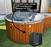 ThermoZen Hottub 200 cm - thermowood - Elektrisch 5kW warmtepomp